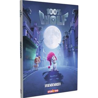 👉 Vriendenboekje paars karton Studio 100 Vriendenboek 100% Wolf Junior 20,5 Cm 9789462775183