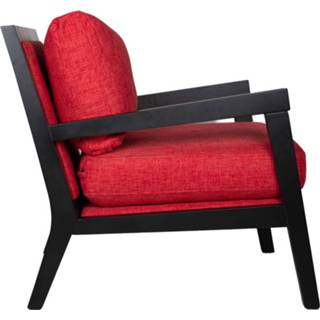 👉 Fauteuil rood stof Dimehouse Industriële Morris - 8720239813630