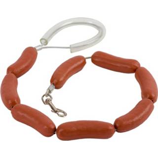 👉 Hondenriem bruin metaal rubber kunststof Balvi Hotdog 108 Cm Metaal/rubber 8430306240329