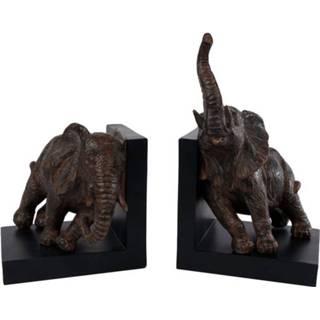 👉 Boekensteun bruin polyresin Gifts Amsterdam Sculptuur/boekensteun Elephant 31 Cm 8713219426500