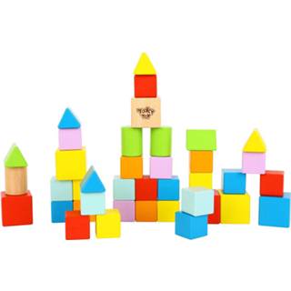 👉 Hout multikleur Tooky Toy Blokkenset Junior 40 Stuks 6972633370390