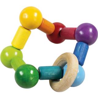 👉 Rammelaar hout multikleur Detoa Regenboog Junior 10 Cm 8593547090372