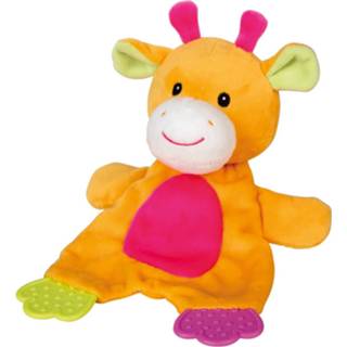 👉 Bijtring oranje pluche kunststof Happy People Knuffel Giraf 22 Cm 4008332401720