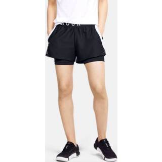 👉 L vrouwen zwart Under Armour Play up 2-in-1 shorts 1351981-001 2013006222718