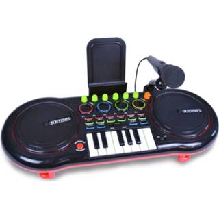 👉 Microfoon zwart kunststof Bontempi Dj-mixer Met En Keyboard 53,5 Cm 47663338033