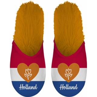 Pantoffels oranje pluche textiel Plenty Gifts Holland Pluche/textiel Maat 35/38 8717127448005