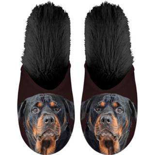 👉 Pantoffels zwart pluche Plenty Gifts Rottweiler Maat 35/38 8717127425426