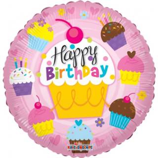 👉 Folieballon multikleur Globos Verjaardags Cupcake 45,5 Cm 681070196604