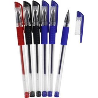 Gelpen blauw zwart rood kunststof Gerimport Gelpennen 15 Cm Blauw/zwart/rood 6 Stuks 8430540729543