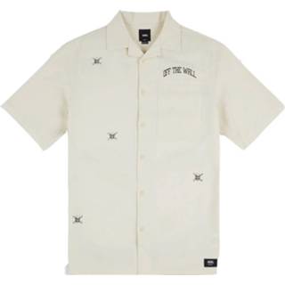 👉 L overhemden male beige Vans Camicia uomo mn new varsity woven seedpearl vn0a545vz6k 194904795855 194904795961