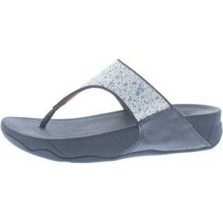 👉 Leer vrouwen blauw FitFlop Lulu glitter splash
