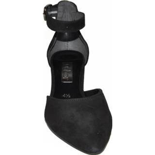 👉 Zwart vrouwen damesschoenen rubber leer Gabor Artikelnummer 61.340-17 geklede pump suède met bandje om de enkel