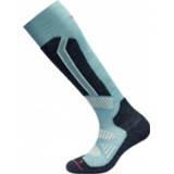 👉 Devold - Women's Alpine Sock - Merinosokken maat 35-37, zwart/grijs/turkoois