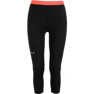 👉 Zwart 34 vrouwen Salewa - Women's Cristallo Warm AMR 3/4 Tight Merino-ondergoed maat 34, 4053866329415