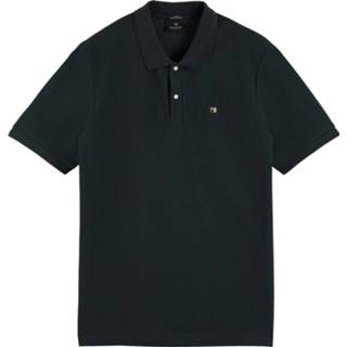 👉 Donkergroen katoen s male groen Scotch & Soda Classic organic cotton pique polo sea green 8719029512891