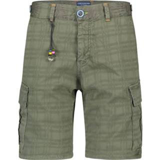 Bermuda donkergroen mannen male groen A Fish Named Fred 22.03.232 cargo jacquard green -