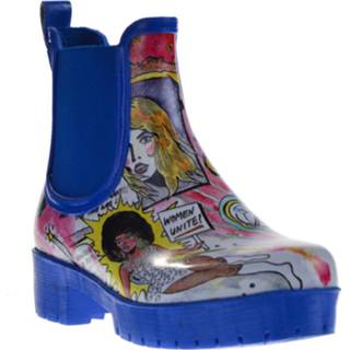 👉 Regenlaarzen damesschoenen vrouwen blauw Jeffrey Campbell Regenlaarsjes combi 2000001545331 2000001545348 2000001545355