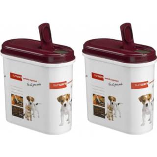 👉 Kattenvoer 2x Kattenvoer/hondenvoer Sunware voeding container/opbergdoos 700 gram