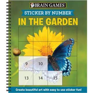 👉 Engels Brain Games - Sticker by Number: In the Garden (Easy Square Stickers): Create Beautiful Art with Easy to Use Fun! 9781645581710