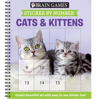 Engels Brain Games - Sticker by Number: Cats & Kittens (Easy Square Stickers): Create Beautiful Art with Easy to Use Fun! 9781645581727