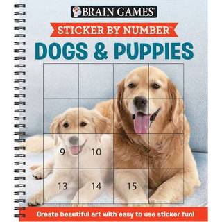 👉 Engels Brain Games - Sticker by Number: Dogs & Puppies (Easy Square Stickers): Create Beautiful Art with Easy to Use Fun! 9781645581758