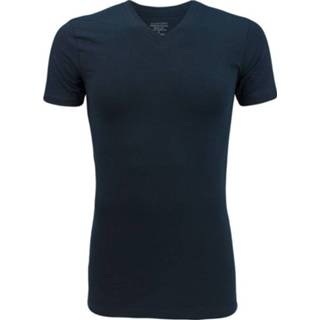 👉 Claesen's basic 2P V-hals shirt blauw - S