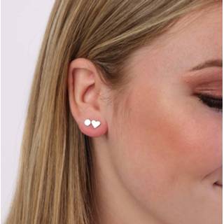 👉 Oorbel zilveren zilver One Size Color-Zilver oorbellen rhodiumplated rond 5mm 8717637936023