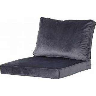 👉 Zitkussen grijs One Size Madison Lounge rug soft outdoor Velvet grey/panama grey 60x43cm 8713229283032