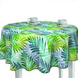 👉 Buiten tafelkleed/tafelzeil tropische palmbladeren print 160 cm