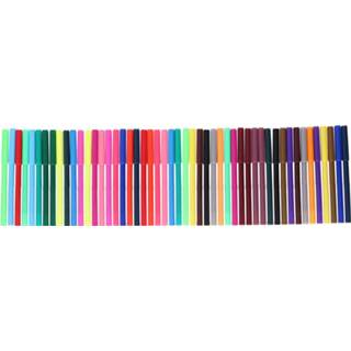 👉 Viltstift One Size meerkleurig kinderen 50x Gekleurde viltstiften in mapje - voor Kleuren Creatief speelgoed 8720147804317