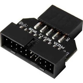 👉 Moederbord small Computer Motherboard USB2.0 9-pin to USB3.0 19P Front Panel Connector Adapter Size Plug and Play for Hardware