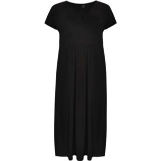 👉 Lange jurk zwart tailleband DOLCE 46/48 black