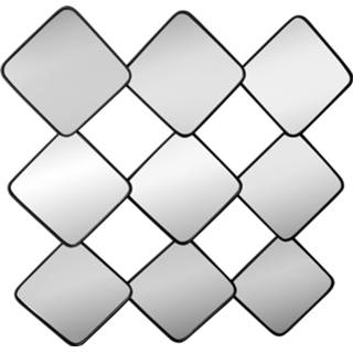 👉 Spiegel zwarte glas metalen One Size zwart Damon antiek met maat in cm: 74 x 4 8720014344205