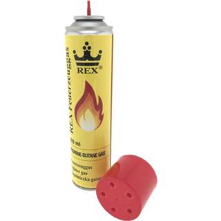 👉 One Size meerkleurig 1x Aanstekergas / butaan gas 300 ml - Bus aanstekervulling Rex 8720147604696