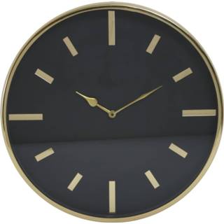 👉 Roestvrij stalen klok goudkleurige One Size goud Ricki rond maat in cm: 40 x 5 8720014020291