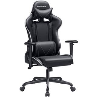 👉 Bureaustoel staal zwart Songmics Gamingstoel, Met Hoge Rugleuning, Computerstoel, Racing Stoel 8718692135802