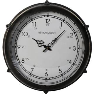 👉 Klok zwarte metalen One Size zwart Brice rond maat in cm: 47 x 14 goud 8720014101679