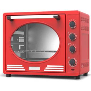 👉 Elektrische oven rood RVS Turbotronic Ev35 Retro 35 Liter - 4260563034836