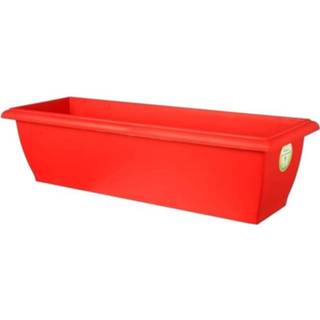 👉 Rechthoekige plantenbak rood large Riviera Evolution 69 Cm - Capaciteit 18 L 3580798868565