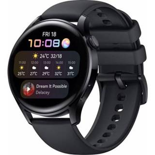 👉 Smartwatch zwart Huawei Watch 3 (Zwart) 6941487218820