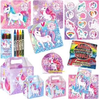 👉 Notitieblok One Size meerkleurig meisjes kinderen Decopatent 10 STUKS | KANT-EN-KLARE Gevulde UNICORN Traktatiedozen INCLUSIEF Uitdeel Kado's. Bestaande uit: Uitdeelbox, Krijtjes, Notitieblok, Flipperspel, Puzzel, Stickervel en Bellenblaas Tractatiedozen voor Verjaardagen Kinderfeestjes 90165158586