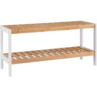 👉 Schoenenrek Bamboe Hout - Voor 6 Paar Schoenen - 70 Cm Breed -
