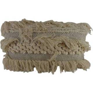 👉 Katoenen kussen meerkleurig Onbekend merk Creme 1000000205121