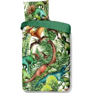 👉 Dekbedovertrek groen katoen One Size Good Morning Prehistorie 140 x 220 8717285159737