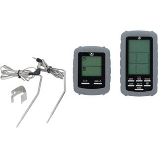 👉 Thermometer grijs 4cookz® 2 Sensoren Draadloze Bbq - 0-300 Gr 7436939066092
