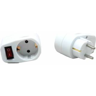 👉 Schakelaar 1x Stopcontactadapters voor 1 stekker met