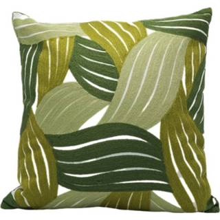 👉 Groen multi-groen Onbekend merk Kussen Blad Multi 45x45cm 1000000327946