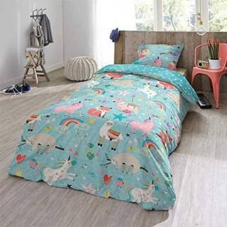 👉 Dekbedovertrek katoen One Size blauw Good Morning Moody 140 x 200 cm aqua 8717285167879