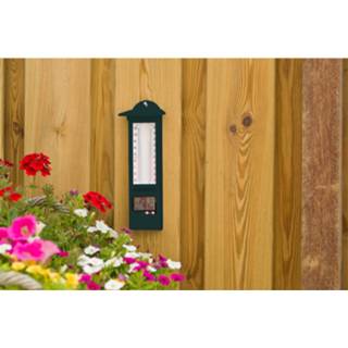 👉 Digitale thermometer groen kunststof One Size Binnen/buiten van 9.5 x 24 cm - buitenthemometers / raamthermometers kozijnthermometers 8720276540827