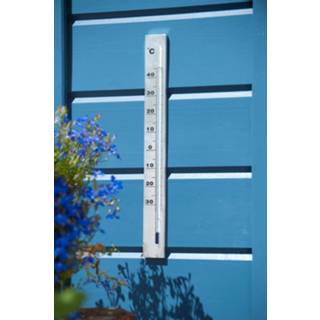 👉 Thermometer grijs aluminium One Size Binnen/buiten van 3.8 x 37 cm -Binnen/buitenthemometers - Temperatuurmeters 8720276539562